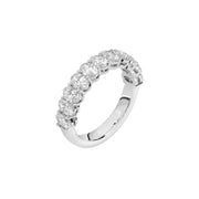 Demi-alliance 11 diamants synthétiques ovales 1.65 carat or blanc Emanuela
